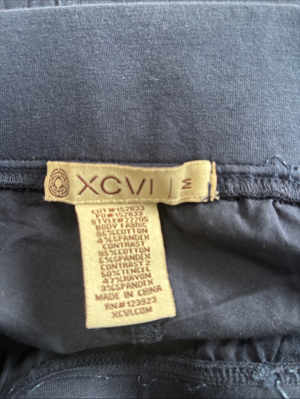 XCVI Black Boot Cut Pants with Branded Waist Tag